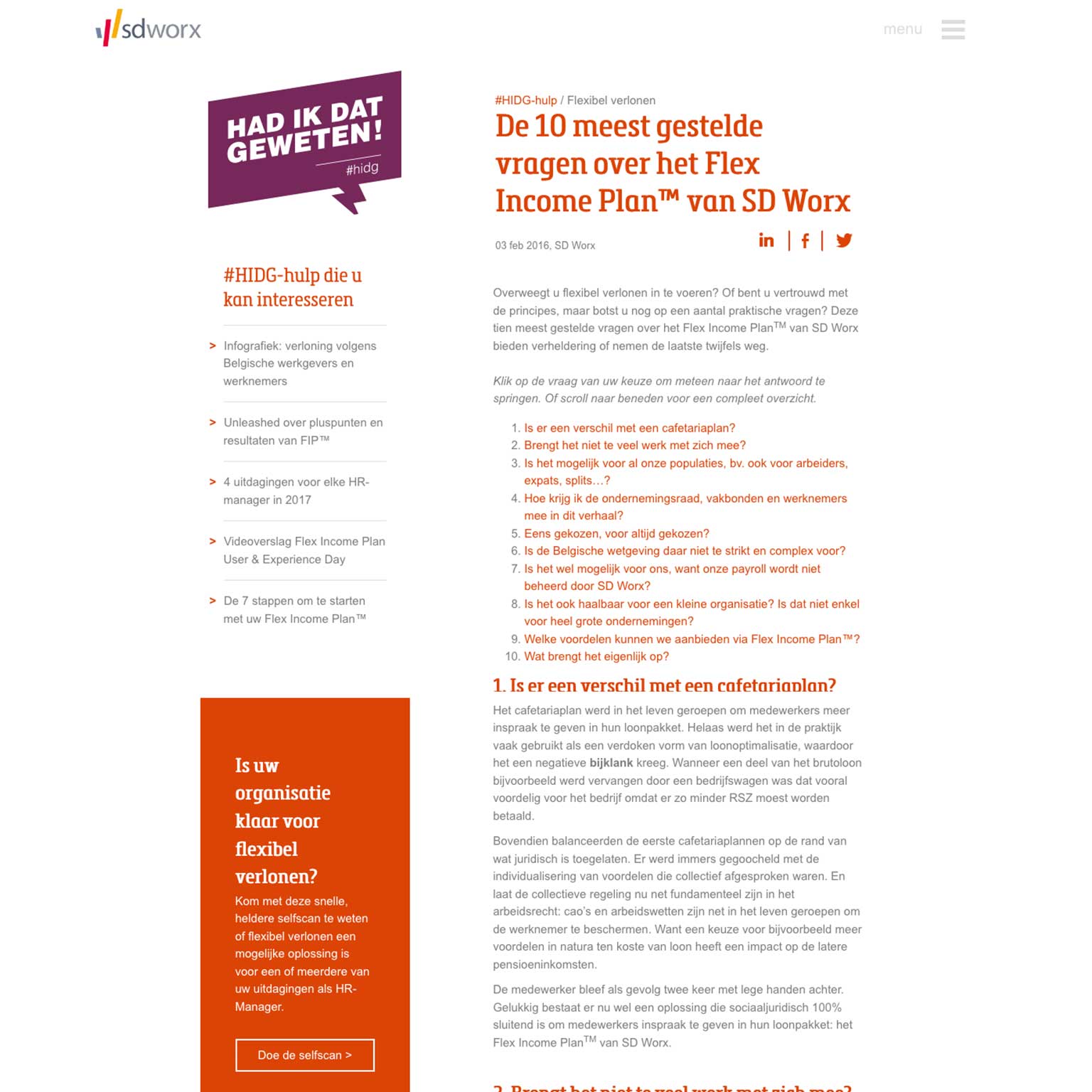 SD Worx Case Study Inbound Marketing HubSpot