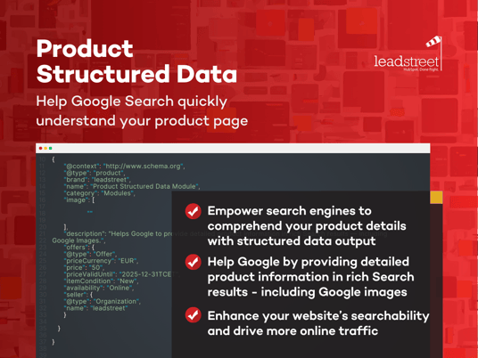 Product structured data