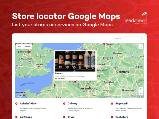 HubSpot store locator on Google Maps