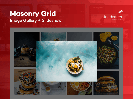 Image gallery masonry style with slideshowpr 