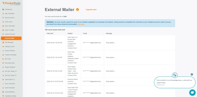 PK External mailer