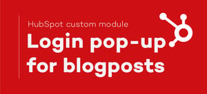 Add a popup login in your HubSpot blog!