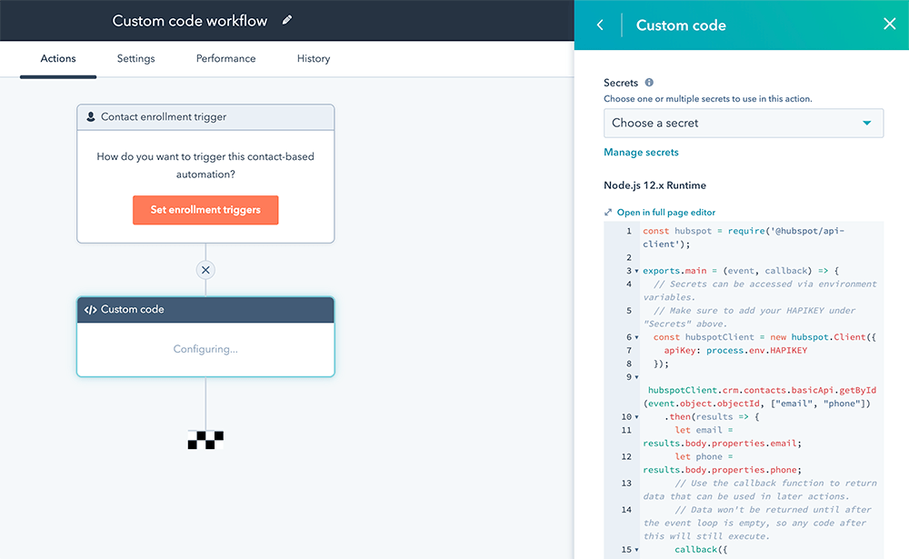 hubspot-operations-hub-custom-code